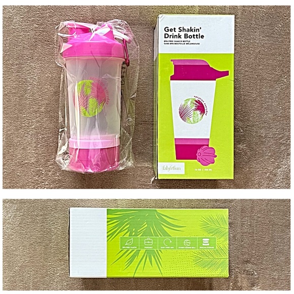 NIB FABFITFUN DRINK SHAKER BOTTLE BPA Free Blender Ball Built-In Storage - Picture 4 of 9